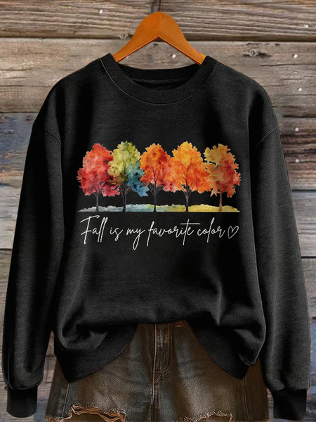 

Women Text Letters Crew Neck Printing Casual Spring/Fall Long Sleeve Sweatshirt, Black, Sweatshirts & Hoodies