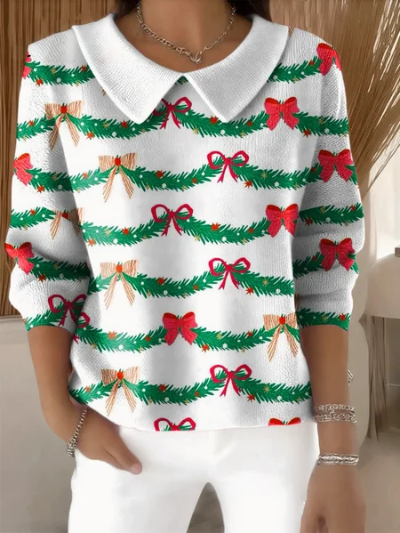 

Women Imitation Cashmere Christmas Long Sleeve Comfy Vintage Sweater, As picture, Sweaters