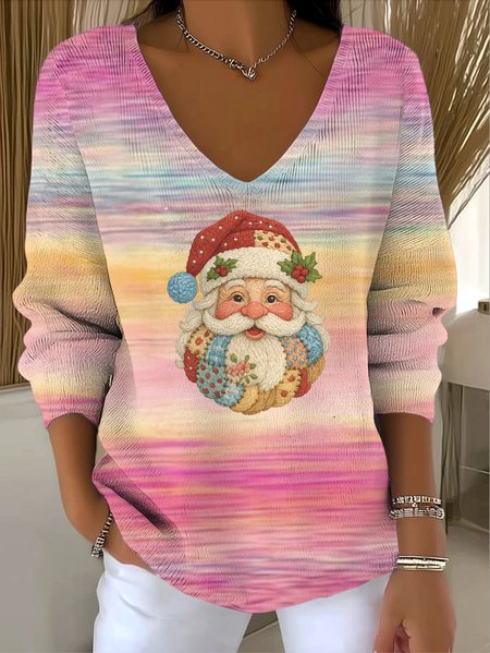 

Women Cotton Ombre Long Sleeve Comfy Casual Sweater, Pink, Sweaters