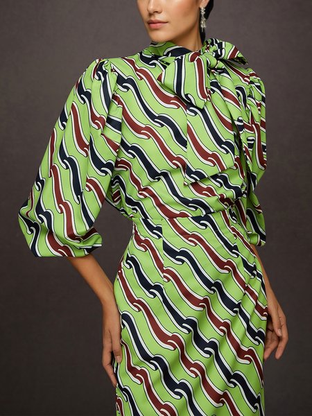 Elegant Random Print Printing Blouse
