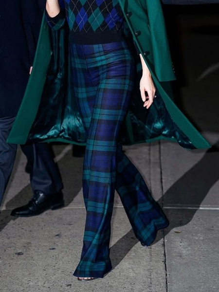 Urban Plaid Straight Pants