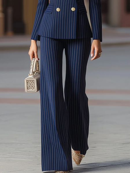 Urban Striped Straight Pants