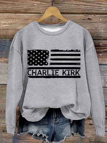 

Casual Crew Neck Text Letters Sweatshirt, Light gray, Hoodies & Sweatshirts