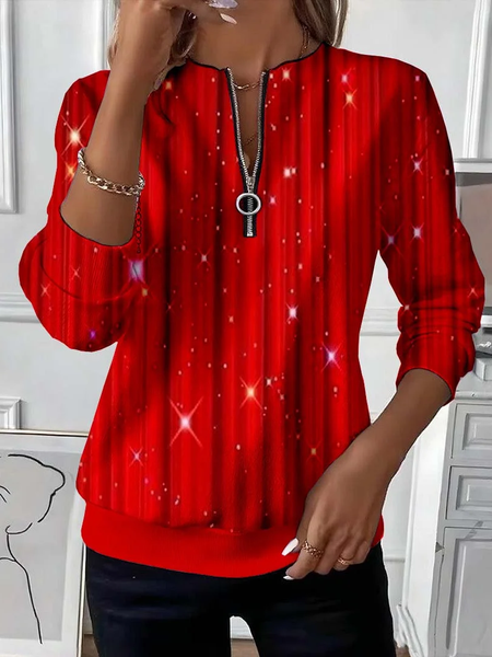 

Women Christmas Crew Neck Printing Casual Spring/Fall Long Sleeve Sweatshirt, Red, Sweatshirts & Hoodies