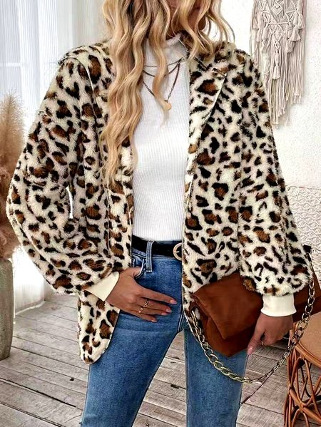 

Women Spring/Fall Outerwear Casual Polka Dots Long Sleeve Hoodie Jacket, Ivory, Outerwear