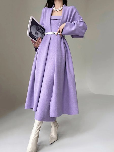 

Urban Plain Long Sleeve Cardigan, Purple, Cardigans
