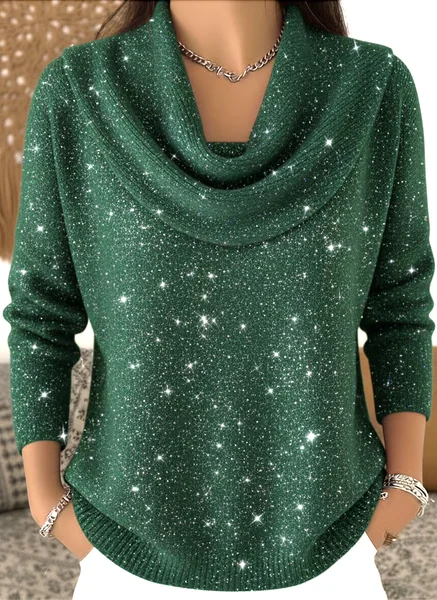 

Women Cotton Plain Long Sleeve Comfy Casual Sweater, Green, Sweaters