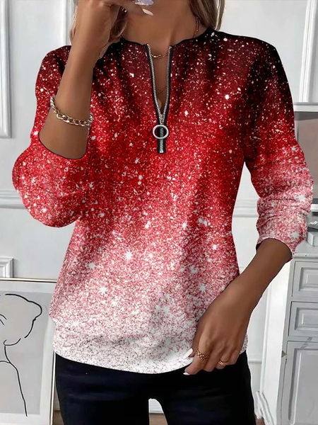 

Women Christmas Crew Neck Printing Casual Spring/Fall Long Sleeve Sweatshirt, Red, Sweatshirts & Hoodies