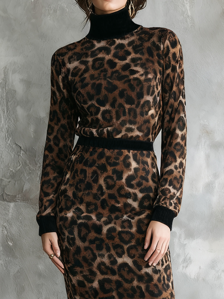 

Urban Leopard Turtleneck Blouse, Blouses and Shirts