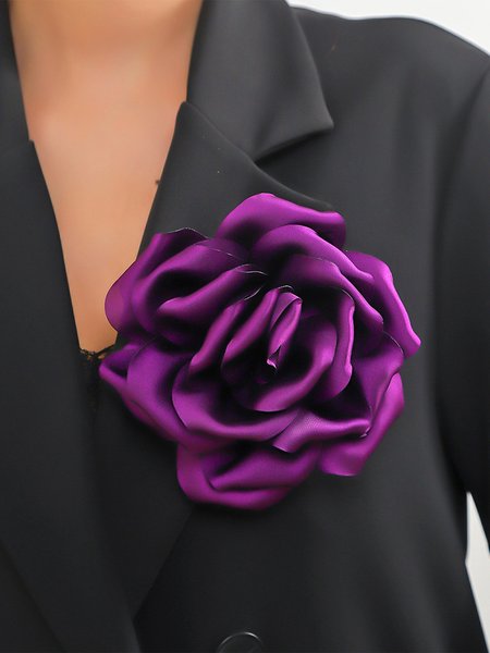 

Elegant Floral Brooch, Purple, Brooches