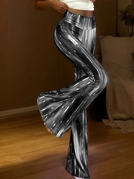 

Women Striped Long Pants Casual Spring/Fall Trousers, Black, Pants