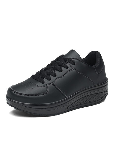 

Color Block All Season Mesh Fabric Shallow Shoes, Black, Sneakers