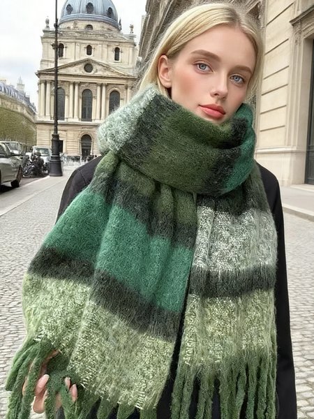 Casual Plaid Scarf