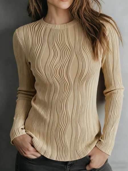 

Urban Plain Crew Neck T-shirt, Apricot, Tees