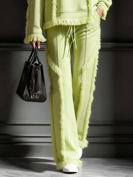 

Casual Plain Straight Pants Sweatpants & Joggers, Green, Pants