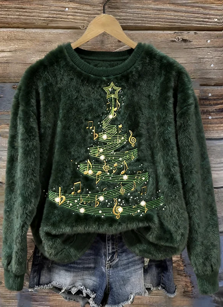 

Casual Crew Neck Christmas Sweatshirt, Green, Hoodies & Sweatshirts