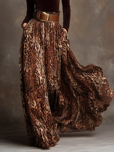 

Urban Leopard Maxi Skirt No Belt, Skirts