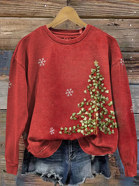 

Women Christmas Crew Neck Printing Casual Spring/Fall Long Sleeve Sweatshirt, Red, Sweatshirts & Hoodies