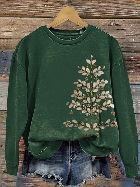 

Women Floral Crew Neck Printing Casual Spring/Fall Long Sleeve Sweatshirt, Green, Sweatshirts & Hoodies