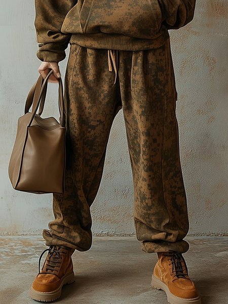 

Casual Abstract Graphic Printing Fashion Pants, As picture, Pants