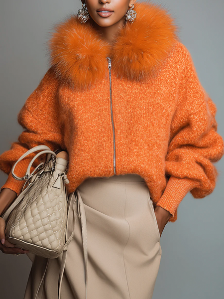 Casual Plain Shawl Collar Sweater Cardigan