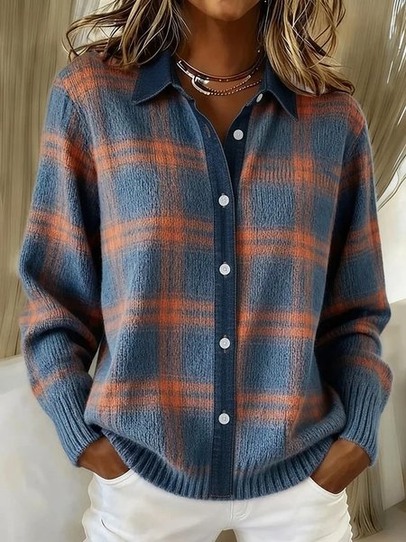 

Shawl Collar Loose Casual Cardigan, As picture, Sweaters & Cardigans