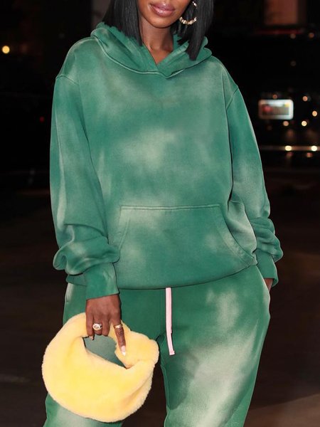 

Casual Gradient Pattern Printing Hoodie, Green, Hoodies and Sweatshirts