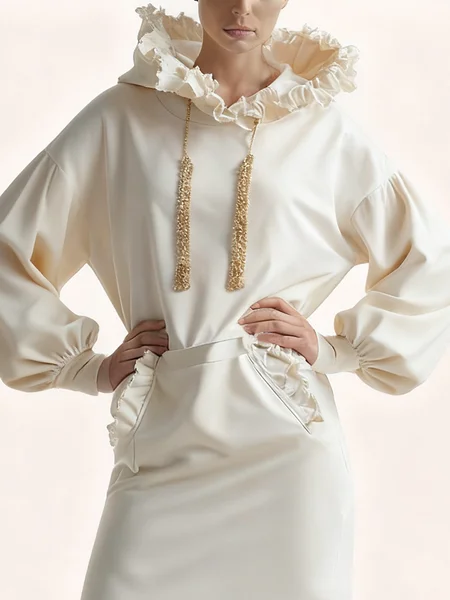 

Elegant Plain Peplum Raglan Sleeves Hoodie, Off white, Hoodies and Sweatshirts
