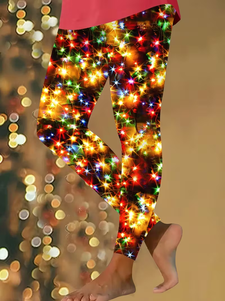 

Women Christmas Casual All Season Printing Long Leggings, As picture, Leggings