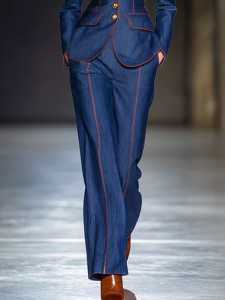 

Piping Urban Denim Jeans, Blue, Jeans