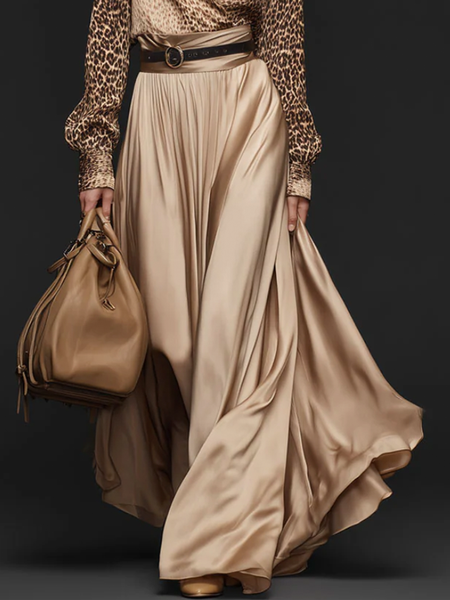 

Urban Plain Maxi Skirt, As picture, Skirts