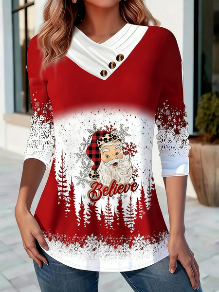 

Casual Gradient Pattern Long Sleeve T-shirt, Color2, T-shirts