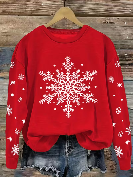

Casual Crew Neck Christmas Sweatshirt Printing, Red, Hoodies & Sweatshirts