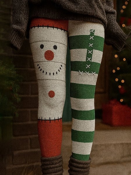 

Women Striped Vintage Spring/Fall Ankle Pants Leggings, Color2, Leggings