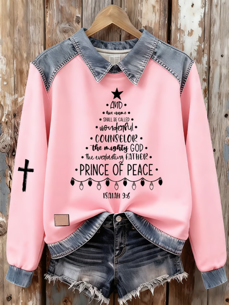 

Casual Shawl Collar Christmas Sweatshirt, Pink, Hoodies & Sweatshirts