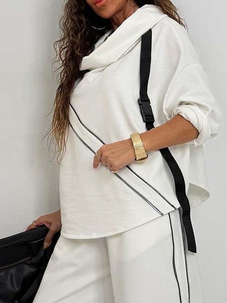 

Urban Color Block Crew Neck Sweatshirt, White, Hoodies and Sweatshirts