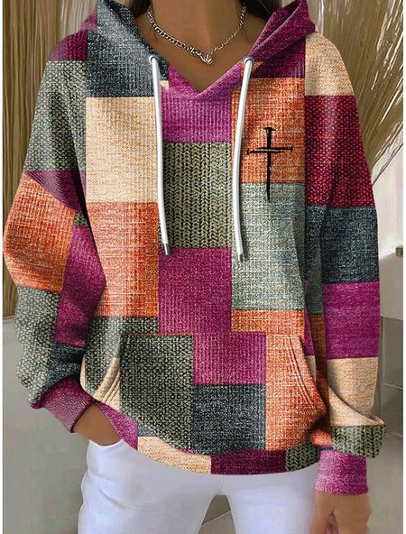 

Casual Hoodie Plaid Hoodie, Purple, Hoodies & Sweatshirts