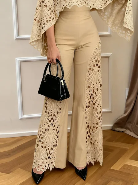 

Urban Plain Straight Pants, Apricot, Pants