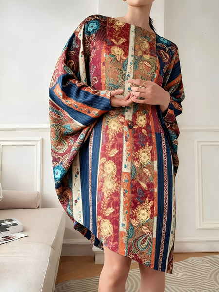 

Urban 3D Printing Off The Shoulder Knee Length Dress, As picture, Maxi Dresses