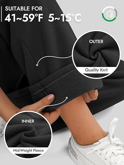 

Women Plain Long Elastic Waist Pants Casual Spring/Fall Trousers, Black, Pants