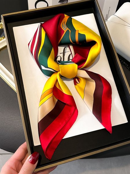 Daily Abstract Silk Scarf