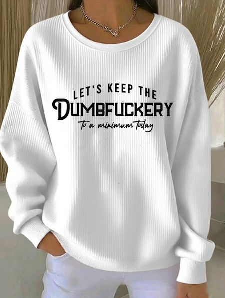 

Women Text Letters Crew Neck Printing Casual Spring/Fall Long Sleeve Sweatshirt, White, Sweatshirts & Hoodies