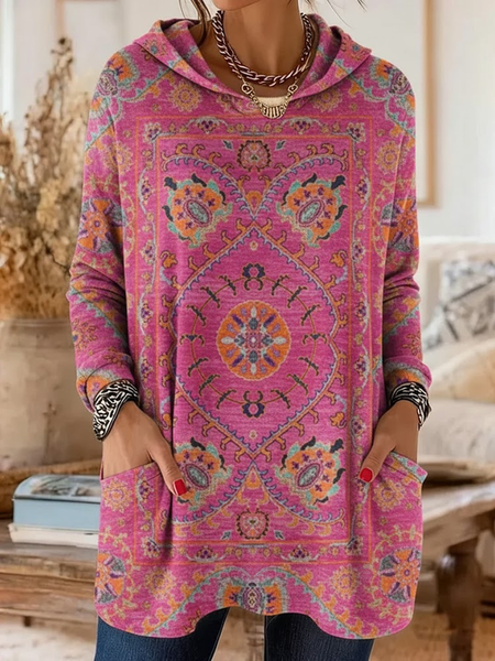 

Vintage Hoodie Ethnic Hoodie Printing, Pink, Hoodies & Sweatshirts