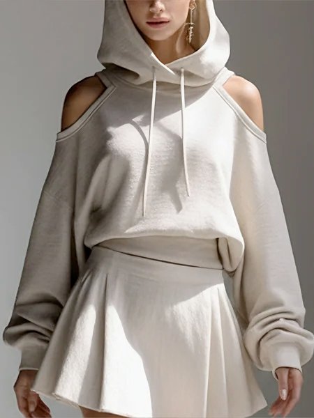 

Urban Loosen Plain Hoodie, Apricot, Hoodies and Sweatshirts