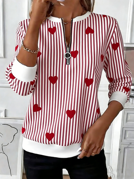 

Vintage Crew Neck Striped Sweatshirt, Color2, Hoodies & Sweatshirts