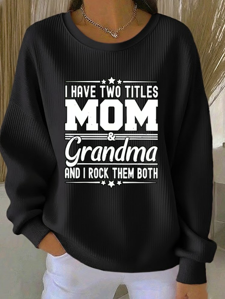 

Women Text Letters Crew Neck Printing Casual Spring/Fall Long Sleeve Sweatshirt, Black, Sweatshirts & Hoodies