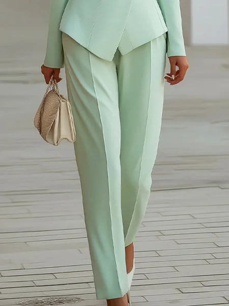 

Urban Plain Fashion Straight Pants, Green, Pants