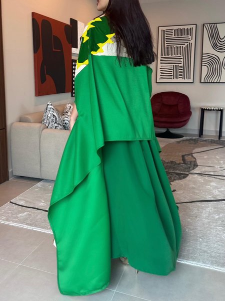 

Elegant Geometric Kimono, Green, Kimonos