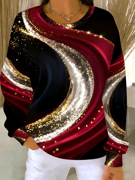 

Vintage Crew Neck Chevron Sweatshirt, Black, Hoodies & Sweatshirts