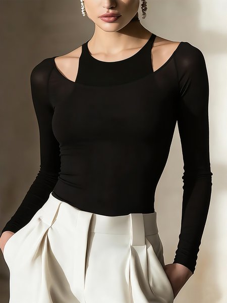 

Urban Plain Crew Neck T-shirt, Black, Tees